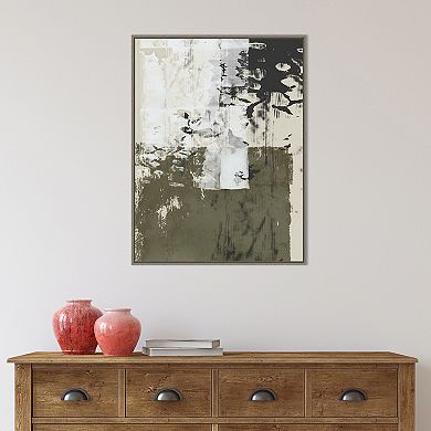 Amanti Art Reflections in Sage II Framed Canvas Wall Art