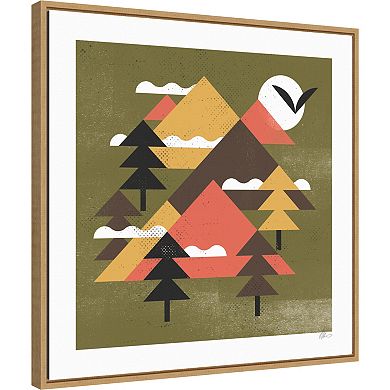 Amanti Art Mountains Framed Canvas Wall Art