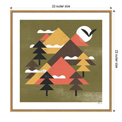 Amanti Art Mountains Framed Canvas Wall Art