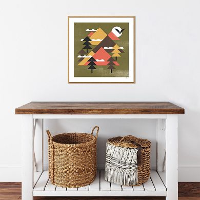 Amanti Art Mountains Framed Canvas Wall Art