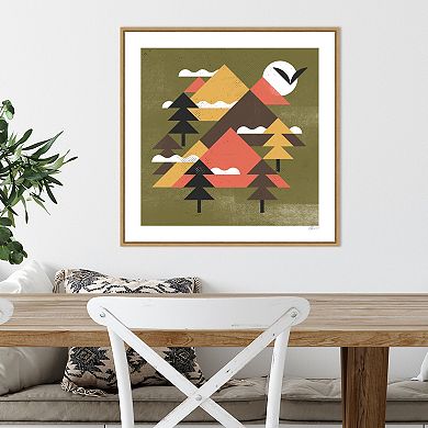 Amanti Art Mountains Framed Canvas Wall Art
