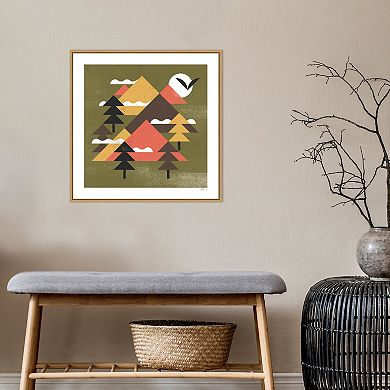 Amanti Art Mountains Framed Canvas Wall Art