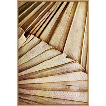 Amanti Art Natural Dried Palms II by Ashley Aldridge Framed Canvas Wall Art Print