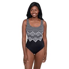 Women's Lands' End DD-Cup Tugless Chlorine Resistant One-Piece