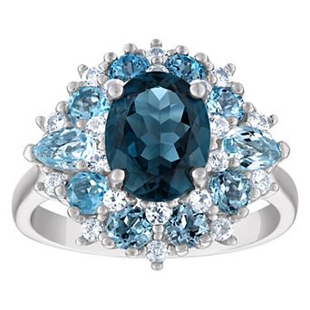 Designs by Gioelli Sterling Silver Blue Topaz Ring