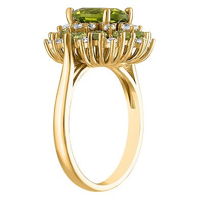 Designs by Gioelli 14k Gold Over Silver Peridot Ring