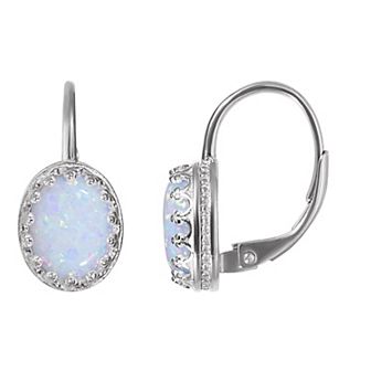 Designs by Gioelli Sterling Silver Gemstone Leverback Earrings