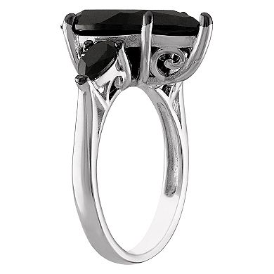Designs by Gioelli Sterling Silver Black Spinel Ring