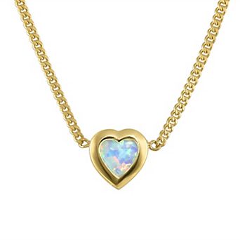 Designs by Gioelli 14k Gold Over Sterling Silver Gemstone Curb Chain Necklace