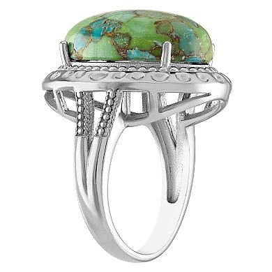 Designs by Gioelli Sterling Silver Copper Green Turquoise Ring