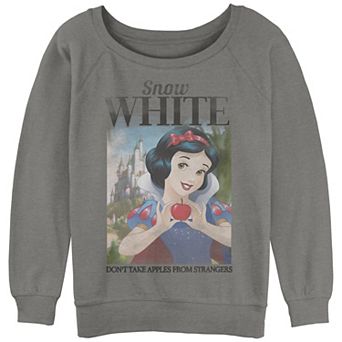 Disney's Snow White and the Seven Dwarfs Juniors' Don't Take Stranger's Apples Slouchy Graphic Sweatshirt