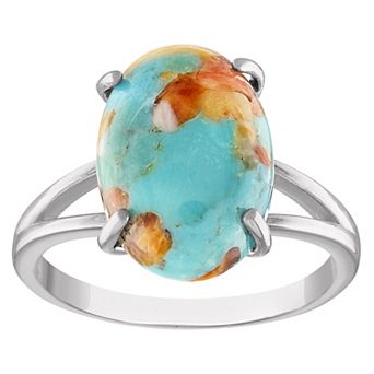 Designs by Gioelli Sterling Silver Oyster Turquoise Ring