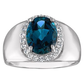 Designs by Gioelli Sterling Silver London Blue Topaz Ring