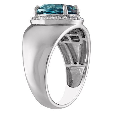 Designs by Gioelli Sterling Silver London Blue Topaz Ring