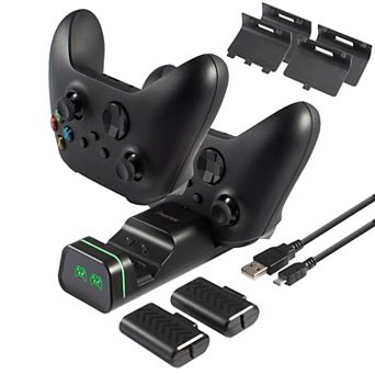 For Xbox Series X S One Controller 2x Rechargeable Battery Pack Charger Dock Kit