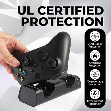 For Xbox Series X S One Controller 2x Rechargeable Battery Pack Charger Dock Kit