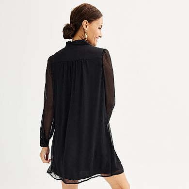 Petite Nine West Swing Pintuck Dress