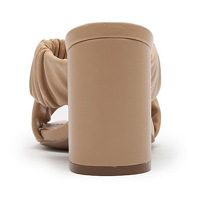 Qupid Cannoli-60 Women's Block Heel Sandals