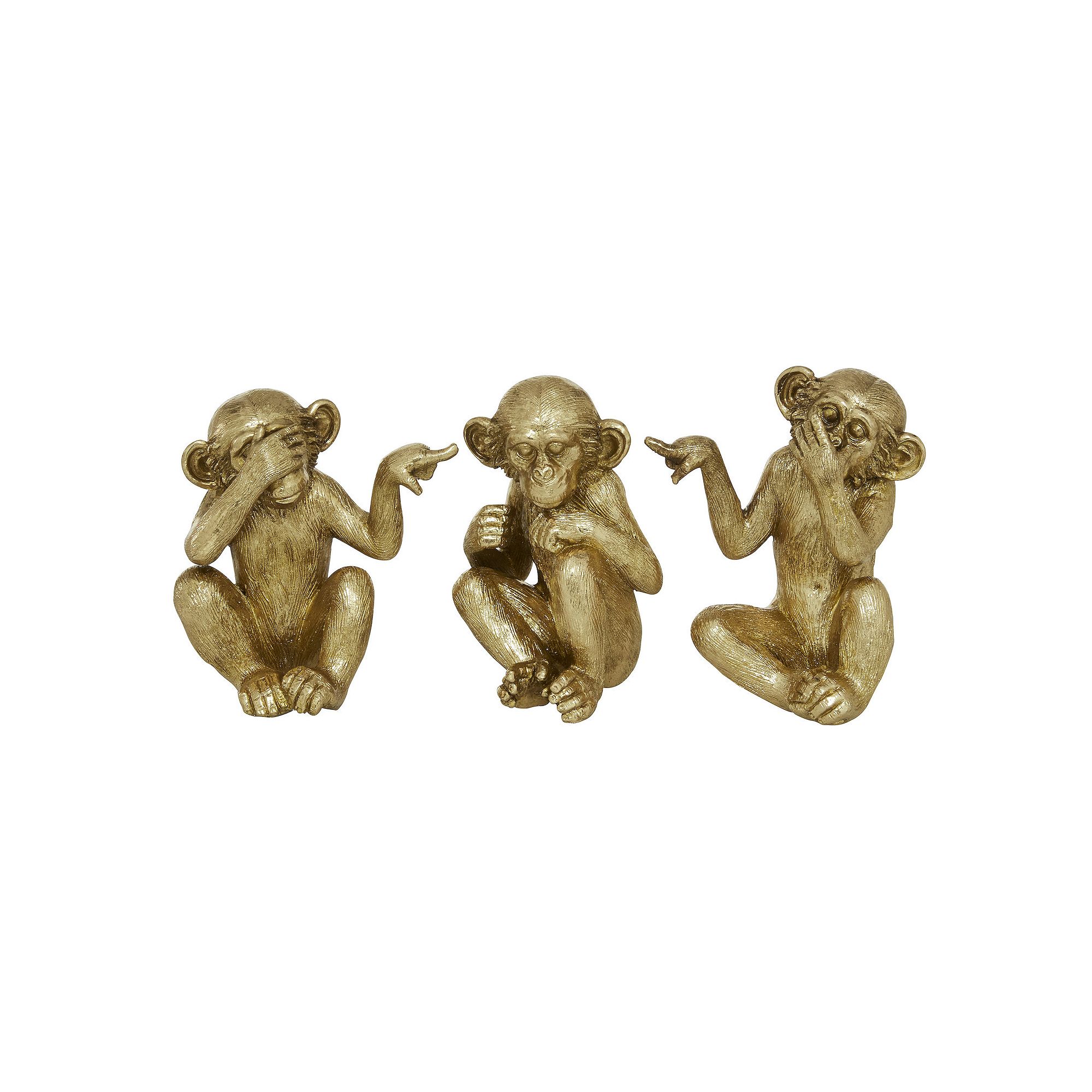 Stella & Eve Polystone See No Evil Sculpture, Beige Khaki