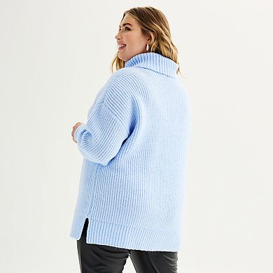 Nine West Plus Size Turtleneck Tunic Sweater