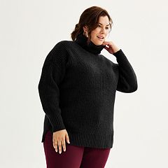 Plus Size Lands' End Silk Interlock Turtleneck Long Underwear