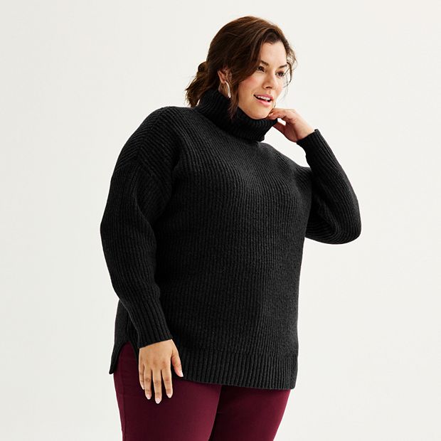 Kohls black turtleneck sale