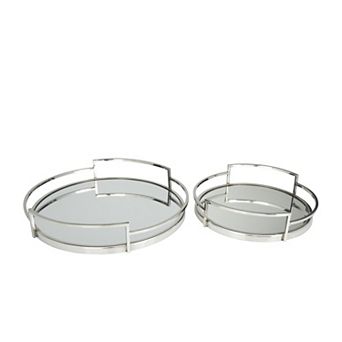Stella & Eve Stainless Steel Mirrored Tray
