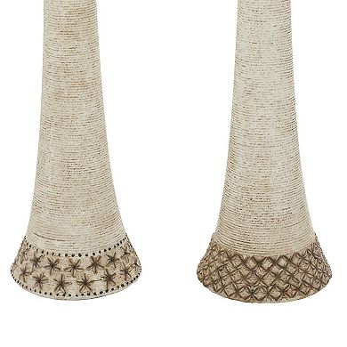 Stella & Eve Polystone Standing African Sculpture with Intricate Details