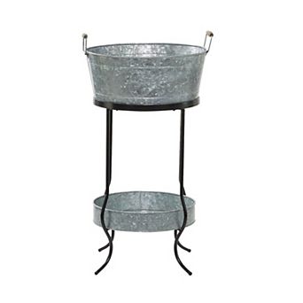 Stella & Eve Metal 6 Bottle Ice Bucket with Lower Shelf