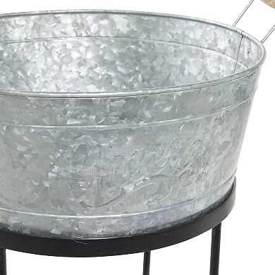 Stella & Eve Metal 6 Bottle Ice Bucket with Lower Shelf