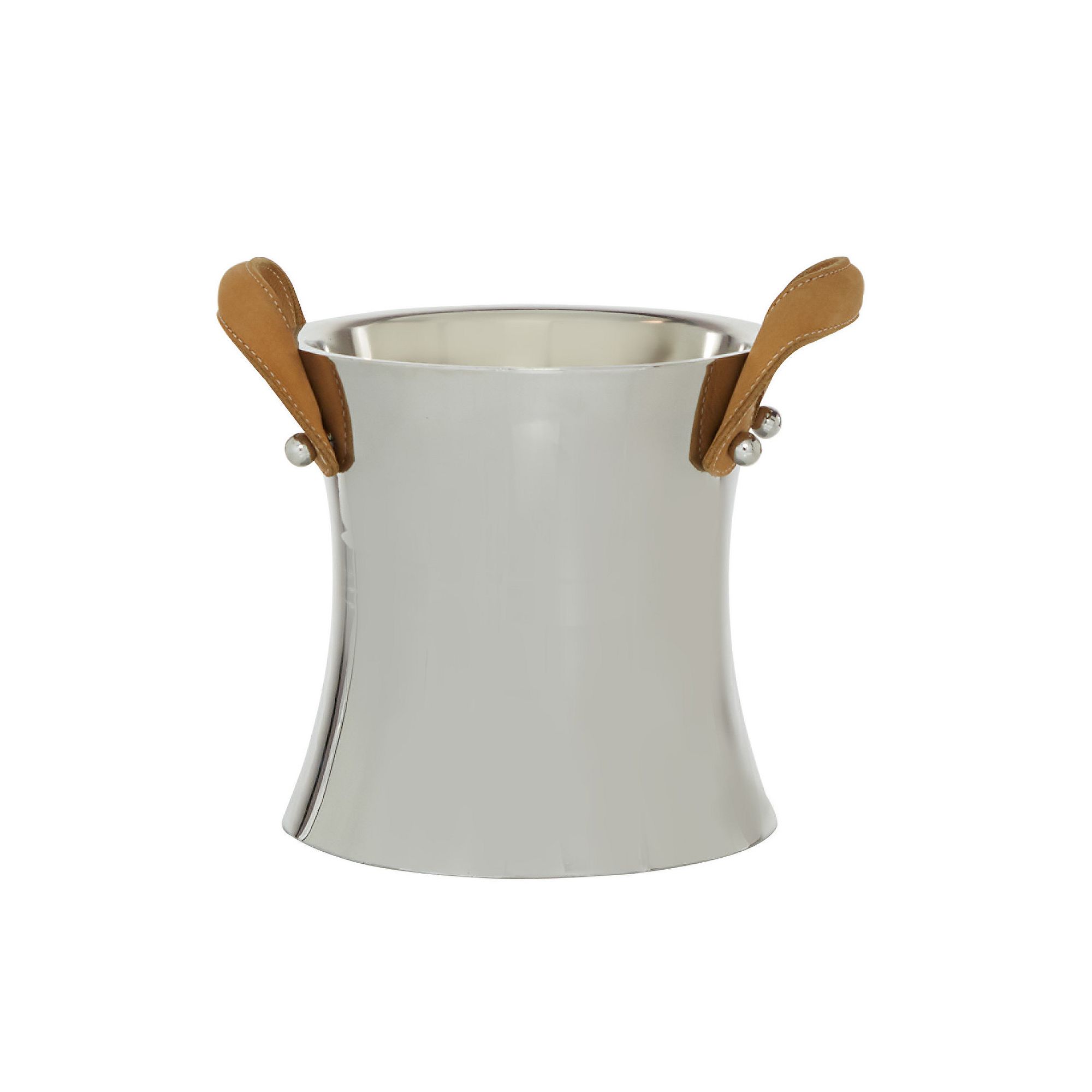 Stella & Eve Stainless Steel Champagne Single Bottle Ice Bucket, Grey