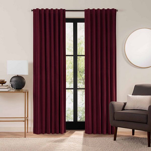 Eclipse Luxury Cotton Velvet, 100% Blackout, Rod Pocket, Single Curtain Panel, 50"x84", Port
