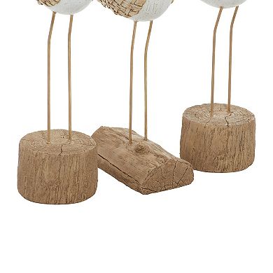 Stella & Eve Polystone 3-Piece Bird Sculpture Set Table Decor
