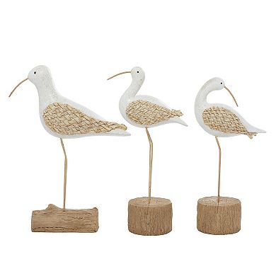 Stella & Eve Polystone 3-Piece Bird Sculpture Set Table Decor
