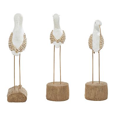 Stella & Eve Polystone 3-Piece Bird Sculpture Set Table Decor