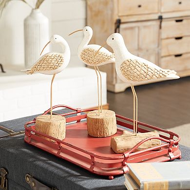 Stella & Eve Polystone 3-Piece Bird Sculpture Set Table Decor