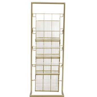 Stella & Eve Metal 4-Slot Tall Magazine Holder Stand