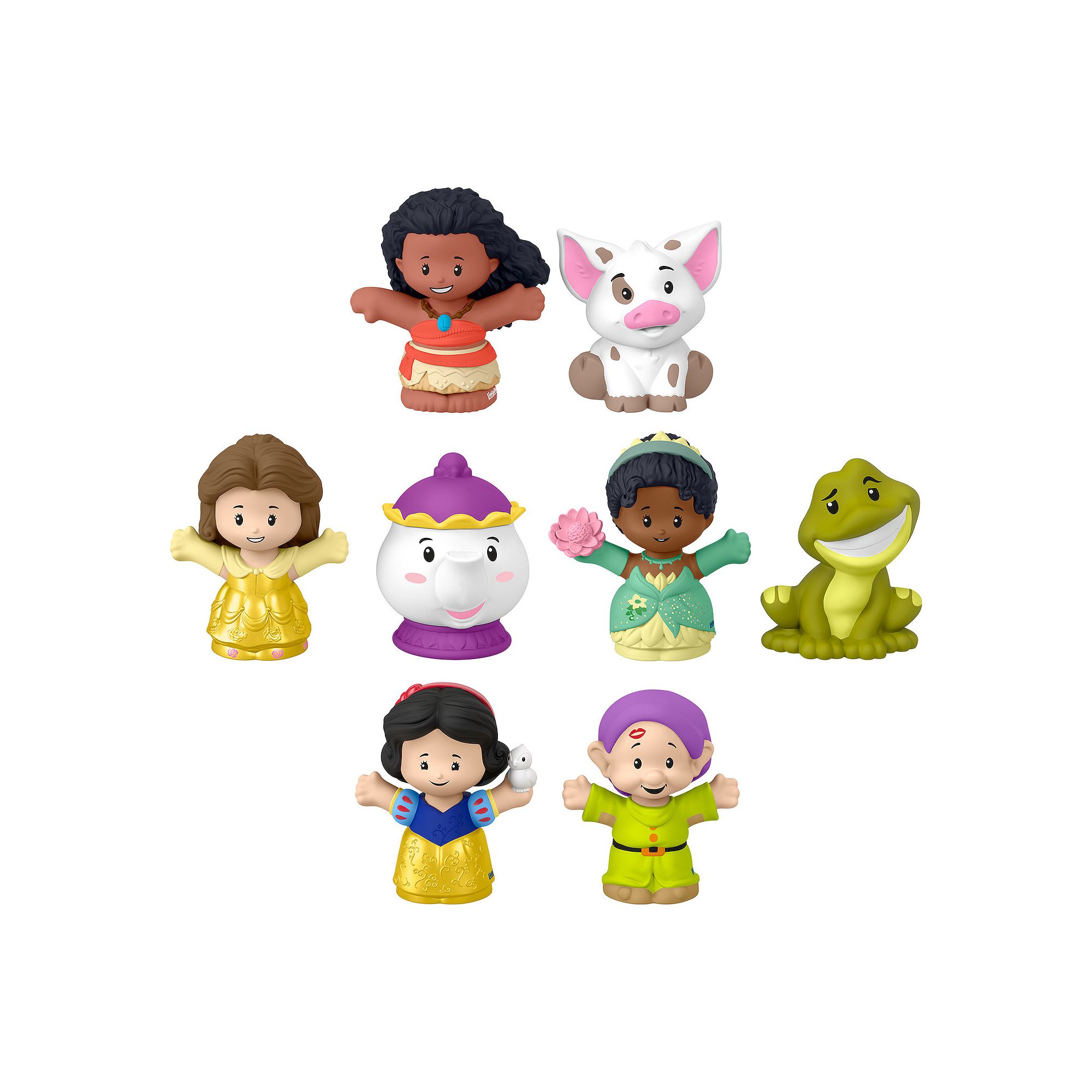 Disney Princess Story Duos 8-Pack Figures by Fisher-Price Little People, Mu