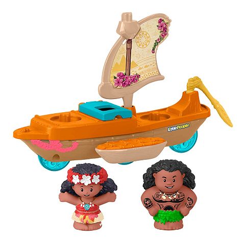 Детские фигурки Disney's Moana & Maui Canoe & Figure Set by Fisher-Price Little People