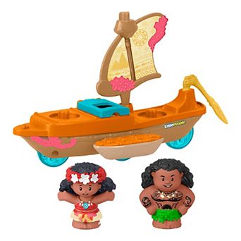 Disney's Moana & Maui Canoe & Figure Set by Fisher-Price Little People
