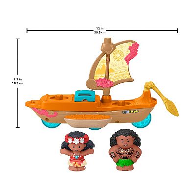 Disney's Moana & Maui Canoe & Figure Set by Fisher-Price Little People