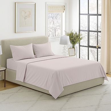 Lavish Home Wrinkle and Stain Resistant Microfiber 4-Piece Sheet Set with Pillowcases