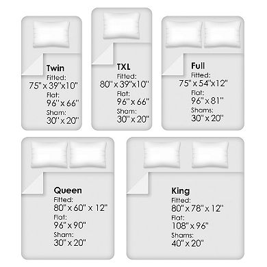 Lavish Home Wrinkle and Stain Resistant Microfiber 3-piece Sheet and Pillowcase Set