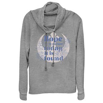 Juniors' Star Wars Hope Is Not Lost Cowlneck Graphic Lightweight Long Sleeve