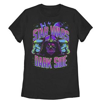Juniors' Star Wars Dark Side Neon Art Graphic Tee