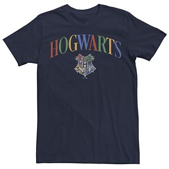 Juniors' Harry Potter Colorful Hogwarts School Crest Boyfriend Graphic Tee