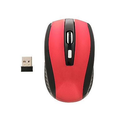 Wireless Mouse 2.4g Cordless Optical Adjustable Dpi For Laptop Computer, Red