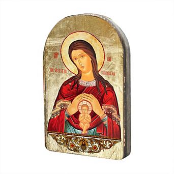 G.Debrekht Resurrection Wooden Gold Plated Religious Christian Sacred Icon Inspirational Icon Decor - 86017