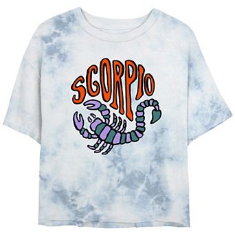 Juniors' Zodiac Sign Scorpio Scorpion Bombard Wash Graphic Tee