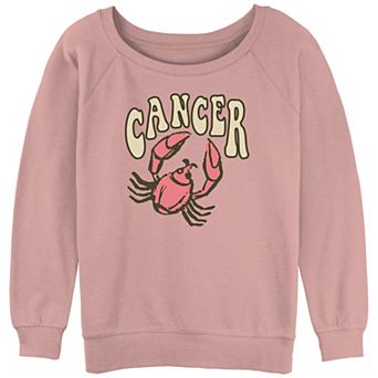 Juniors' Mad Engine Zodiac Cancer Sign Crab Sketch Slouchy Graphic Sweatshirt